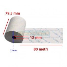 ROTOLI TERMICI 80X80mt per Cassa - Blister 10pz